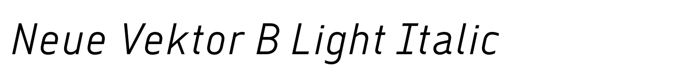 Neue Vektor B Light Italic image